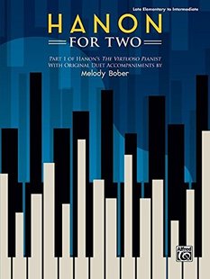英文原版 Original The Virtuoso Two Bober Accompaniments Melody for Part with Pianist Duet Hanon 哈农二重奏