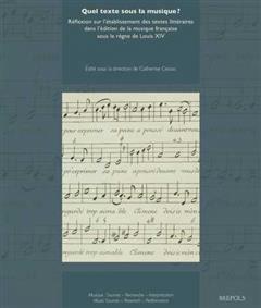 [预订]Quel texte sous la musique ? : réflexion sur l’établissement des textes littéraires dans l’é 9782503601151