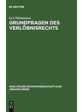 预订 Grundfragen des Verlöbnisrechts: 9783111281315