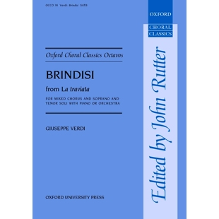 预订 Brindisi from La traviata 茶花女之歌:混声合唱与钢琴或管弦乐伴奏: 9780193418127