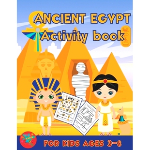预订 Ancient Egypt activity book for kids ages 3-8: Ancient Egypt themed gift for kids ages 3 and up: 9798355037871