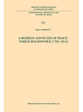 预订 A Russian Advocate of Peace: Vasilii Malinovskii (1765–1814): 9789401037327