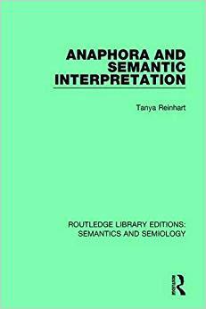 【预售】Anaphora and Semantic Interpretation
