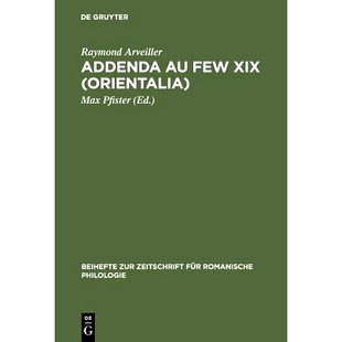 Addenda Orientalia XIX 9783484522985 FEW 预订