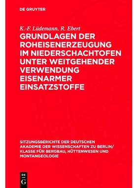 预订 Grundlagen der Roheisenerzeugung im Niederschachtofen unter weitgehender Verwendung eisenarmer Einsatzstoffe: Mitte