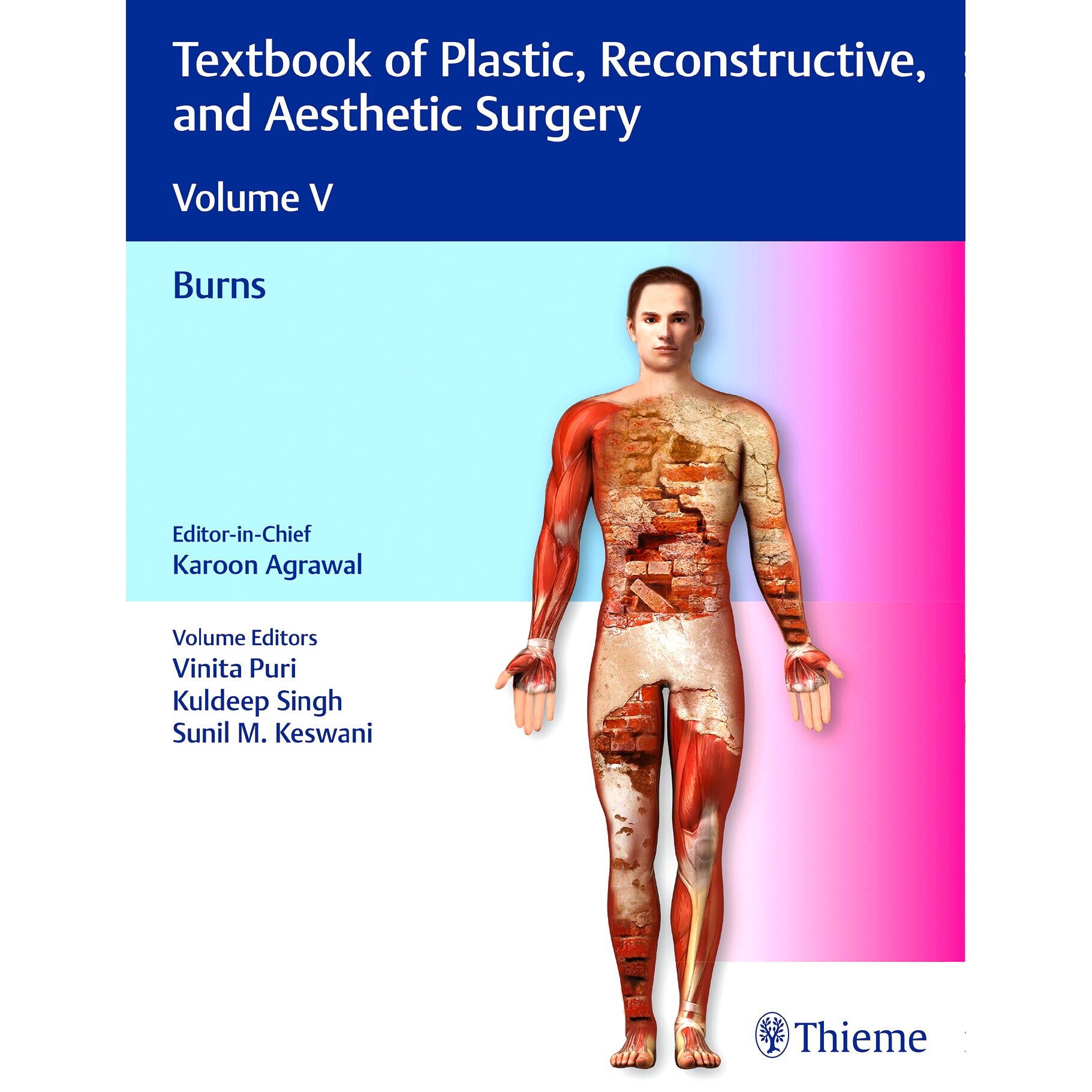 预订 Textbook of Plastic, Reconstructive, and Aesthetic Surgery, Vol 5: Burns 《整形、重建和美容外科教材》第5卷: 9789388