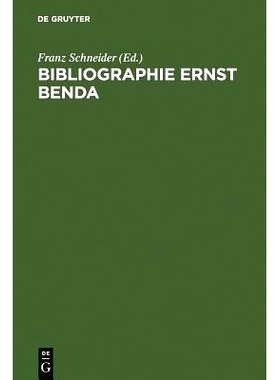 预订 Bibliographie Ernst Benda: 9783110098020