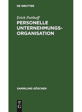 预订 Personelle Unternehmungsorganisation: 9783110058352