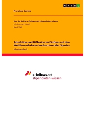 预订 Advektion und Diffusion im Einfluss auf den Wettbewerb dreier konkurrierender Spezies: 9783346398987