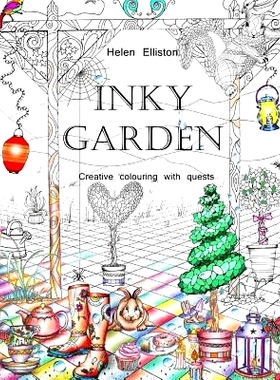 预订 Inky Garden: Creative colouring with quests & 3D paper flower: 9781518839290