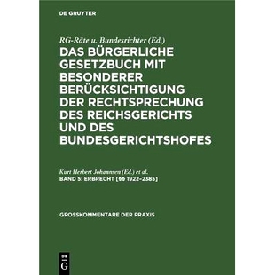 1922–2385 §§ 9783111234588 Erbrecht 预订