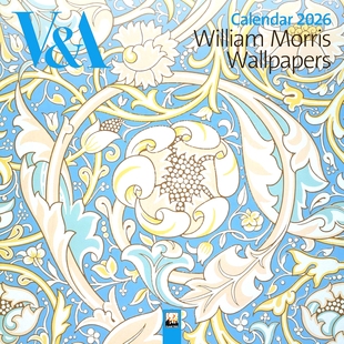V&A V&A博物馆 英文原版 现货 William Wall 墙纸图样 Wallpapers 威廉莫里斯 Calendar 2026年挂历 Morris 进口艺术日历
