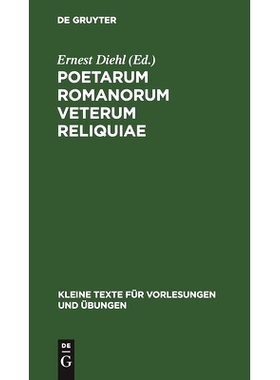 预订 Poetarum Romanorum veterum reliquiae: 9783112516614