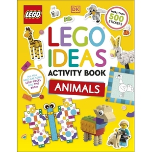 Fun Ideas Animals Book 预订 with Activities Facts. Sticker Activity and Building 500 With Packed LEGO