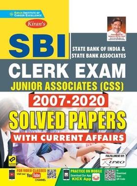 [预订]SBI & SBI Asso Clerk Exam-Sol Papers-E-2020-39 9789391062439
