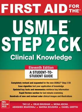[预订]First Aid for the USMLE Step 2 Ck, Eleventh Edition 9781264855100
