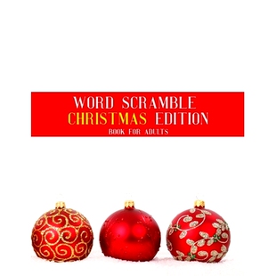 Edition Adults Word Christmas With 9781713236702 预订 Puzzle Book Scramble Print Large For Solutions Nativity