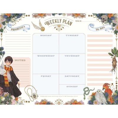 预订 Harry Potter: Floral Fantasy Weekly Planner Notepad 哈利波特：花卉幻想周计划记事本: 9781647226879