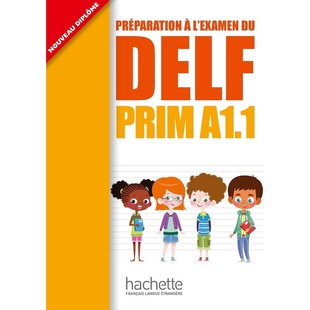 PRIM A1.1 Hachette出版 少儿法语等级考试官方指南 附音频 DELF 进口备考教辅指导书 现货 法国原版