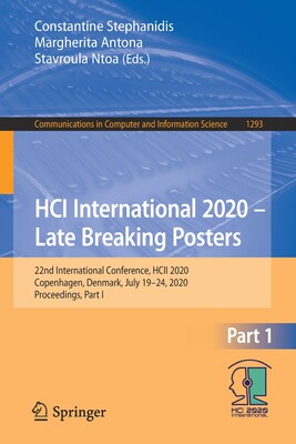 【预订】HCI International 2020 – Late Breaking Posters