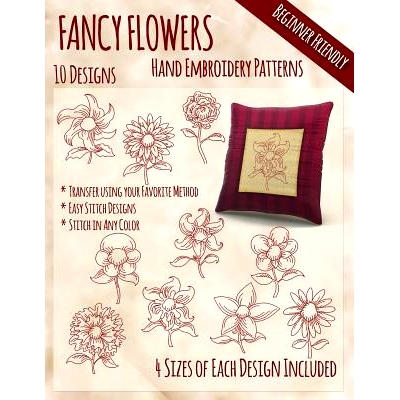 预订 Fancy Flowers Hand Embroidery Patterns: 9781505398786