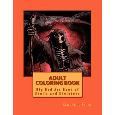 预订 Adult Coloring Book: Big Book of Bad Ass Skulls: 9781548117337