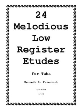预订 24 Melodious Low Register Etudes for Tuba: 9781500900267