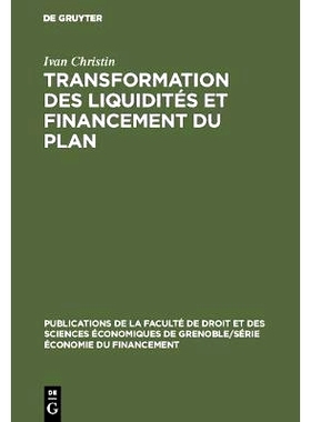 预订 Transformation des liquidités et financement du plan: Contribution a l’analyse de l’expérience Française: 9783