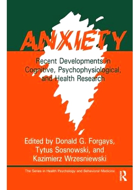 预订 Anxiety: Recent Developments in Cognitive, Psychophysiological and Health Research: 9781138963641