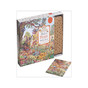 小熊的野餐 100块拼图 Freya Hartas插画 礼品书 英文原版 Bear's Picnic Jigsaw Puzzle: A Magical Woodland