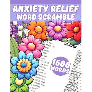 Soothe Anxiety Keep Relaxing for Teens Book Seniors Puzzles Mind Word Relief Scramble and Adults 预订