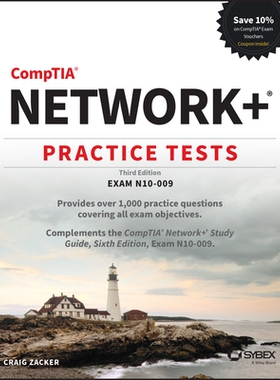预订 Comptia Network+ Practice Tests: Exam N10-009 Comptia 网络+实践测试：N10-009 考试 第3版: 9781394239290
