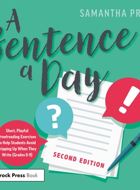 预订 A Sentence a Day: Short, Playful Proofreading Exercises to Help Students Avoid Tripping Up When They Write (Grades