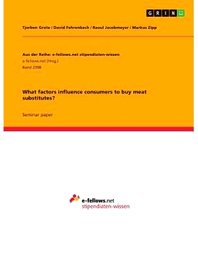 预订 What factors influence consumers to buy meat substitutes?: 9783668499980