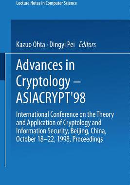 预订 Advances in Cryptology — ASIACRYPT’98