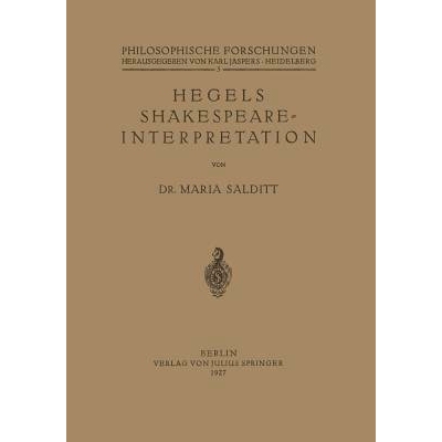 预订 Hegels Shakespeare- Interpretation: 9783642472732