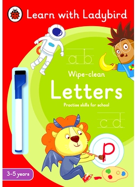 预订 Letters: A Learn with Ladybird Wipe-Clean Activity Book 3-5 years: Ideal for home learning (EYFS): 9780241515600