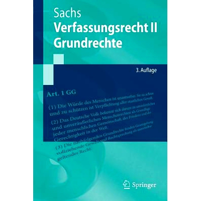 预订 Verfassungsrecht II - Grundrechte 宪法*条 - 基本权利。 Tl.2: 9783662503638