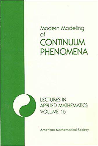 【预售】Modern Modeling of Continuum Phenomena