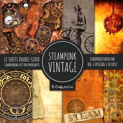 预订 Vintage Steampunk Scrapbook Paper Pad 8x8 Scrapbooking Kit for Papercrafts, Cardmaking, DIY Crafts, Old Retrofuturi