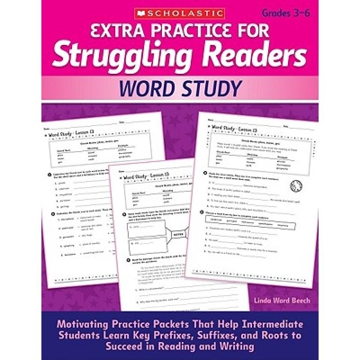 预订 Extra Practice for Struggling Readers Word Study 为阅读有困难的学生提供的额外练习 9780545124119
