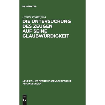 Ein Beitrag zur Stellung des Zeugen und