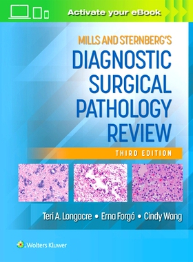 预订 Mills and Sternberg’s Diagnostic Surgical Pathology Review: Print + eBook with Multimedia Mills与Sternberg诊断外科