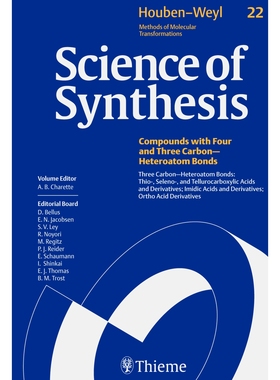 预订 Science of Synthesis: Houben-Weyl Methods of Molecular Transformations  Vol. 22: Three Carbon-Heteroatom Bonds: Thi
