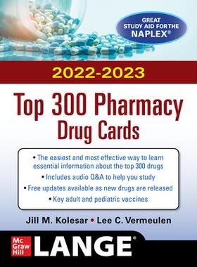 [预订]McGraw Hill’s 2022/2023 *Pharmacy Drug Cards 9781260467345