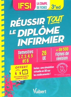 预订 IFSI, la compil de fiches : réussir tout le diplôme infirmier : semestres 1, 2, 3, 4, 5 et 6, 26 UE, + de 500 fic