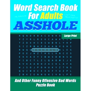 ASSHOLE Bad Word Large Adults Book Words Offensive Print Puzzle Other For Funny Search 预订 Hilarious And