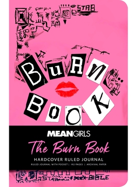 预售 Mean Girls The Burn Book Hardcover Ruled Journal 贱女孩 硬皮精装笔记本 电影周边 进口文具文创 英文原版