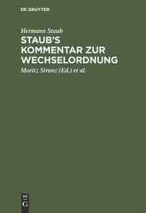 【预订】Staub’s Kommentar zur Wechselordnung 9783111303857