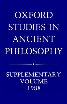 【预订】Oxford Studies in Ancient Philosophy: Supplementary Volume: 1988